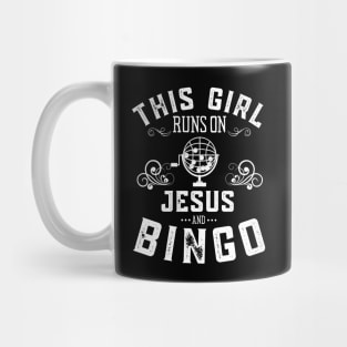 This Girl Runs On Jesus And Bingo Mug